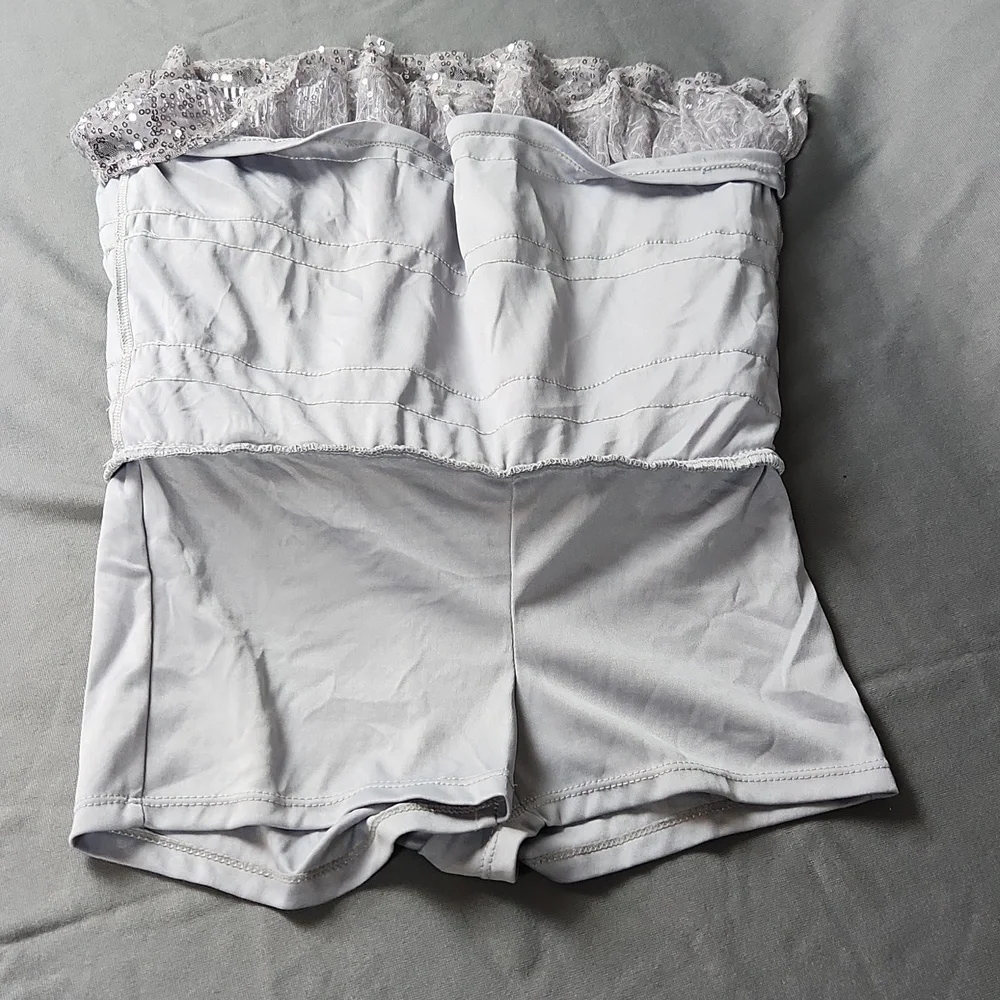 Justice- Girls Metallic Ruffle Skirt w/attached shorts - Size 8
